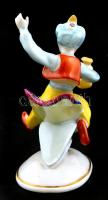 Hollóházi porcelán Aladdin, kézzel festett, jelzett, kis kopásnyomokkal, m: 12,5 cm