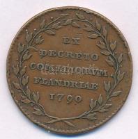 1790. Brabant függetlenségének elnyerésére kiadott emlékérem Br emlékérem (33,5mm) T:2 1790. Commemorating the Brabant revolution Br commemorative medallion (33,5mm) C:XF