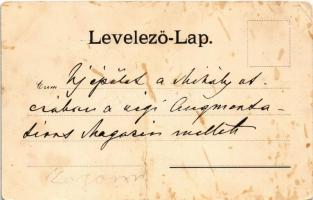 Beszterce, Bistritz, Bistrita; Magyar polgári iskola. M. Binder kiadása / Hungarian school (fa)