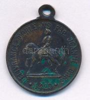 Franciaország 1870. "Jeanne d'Arc halálának 441. évfordulója" fülezett Br érem (23mm) T:2,2- France 1870. "441th anniversary of the death of Jeanne d'Arc" eared Br medal (23mm) C:XF,VF