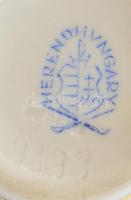 Herendi Viktória mintás porcelán váza, kézzel festett, jelzett, kopásnyomokkal, m: 6,5 cm