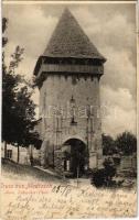 1901 Medgyes, Mediasch, Medias; ehem. Zekescher-Tor / Zekesch-kapu / city gate (vágott / cut)