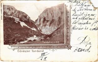 1902 Tordai-hasadék, Cheile Turzii, Torda, Turda; Tordahasadék. Botár J. kiadása / Cheia Turzii / gorge. Art Nouveau (EM)