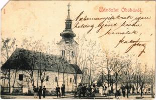 1903 Óbéba, Óbéb, Beba Veche; utca, ortodox templom / street view, Orthodox church (EM)