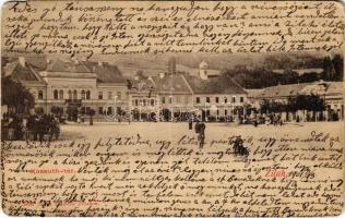 1901 Zilah, Zalau; Kossuth tér, üzletek. Seres Samu kiadása / square, shops (fa)