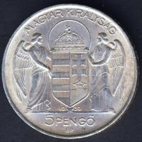 1939. 5P Ag "Horthy balra" T:2- apró ph