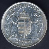 1939. 5P Ag "Horthy balra" T:2- ph