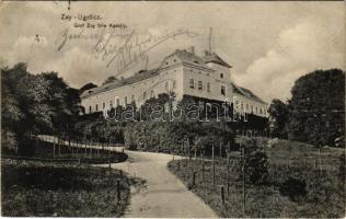 1911 Zayugróc, Ugrócváralja, Uhrovec; Gróf Zay féle kastély / castle (apró szakadás / tiny tear)