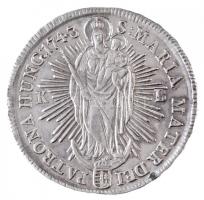 1743K-B Tallér Ag "Mária Terézia" Körmöcbánya (28,72g) T:2
Hungary 1743K-B Madonnentaler ...