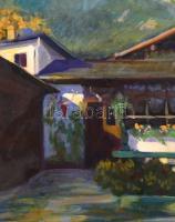 Jelzés nélkül. Alpesi táj. Olaj, karton, 34x25 cm