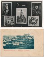 2 db RÉGI felvidéki képeslap: Kassa, Pozsony / 2 pre-1945 Upper Hungarian (Slovakian) town-view postcards: Kosice, Bratislava