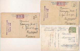 3 db RÉGI japán város képeslap / 3 pre-1945 Japanese town-view postcards