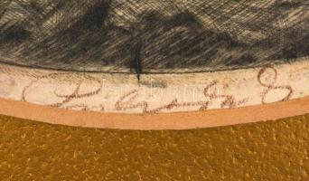 Prihoda István (1891-1956): Mária Jézussal. Rézkarc, papír, foltos, jelzett, paszpartuban, 52×43 cm