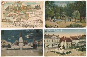 11 db RÉGI történelmi magyar városképes lap (egy Lipcsével) vegyes minőségben: Temesvár, Arad, Brass...