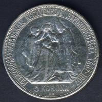 1907. 5K Ag "Koronázási évforduló" T:3 ph.