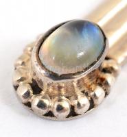 Ezüst(Ag) hosszúkás medál kővel, jelzett, h: 2,5 cm, bruttó: 1,7 g