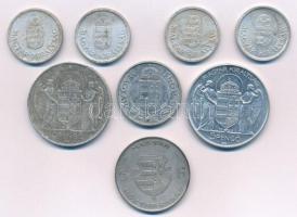 1941-1944. 1P Al (4xklf) + 1941. 2P Al + 1943. 5P Al "Horthy" (2x) + 1947. 5Ft Ag "Ko...