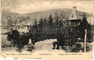 Előpatak, Valcele; Bad Lobogó u. Otrobansche Villa / Lobogó fürdő és Otroban villa. Julius Müller utóda kiadása / spa, bath, villa (b)