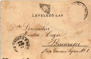 1900 Barcarozsnyó, Rozsnyó, Rosenau, Rasnov; Marktplatz / Piactér, szálloda, üzletek. Julius Müller ...