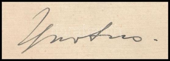 1918 Ignotus [Veigelsberg Hugó] (1869-1949) költő, író, kritikus autográf levele  Gerő Ödön (1863-19...