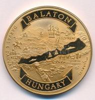 Bognár György (1944-) DN "Balaton - Hungary / Tihany" aranyozott fém emlékérem (42,5mm) T:1 (eredetileg PP)