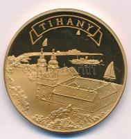 Bognár György (1944-) DN "Balaton - Hungary / Tihany" aranyozott fém emlékérem (42,5mm) T:...