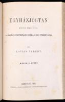 Kovács Albert: Egyházjogtan. 1-2. füzet. Különös tekintettel a magyar protestáns egyház jogi viszony...