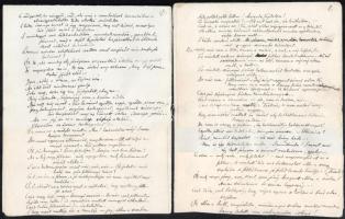 cca 1920 Telekes Béla (1873-1960) Baumgarten-díjas költő, műfordító Hídon c. verses kézirata 19 kézz...