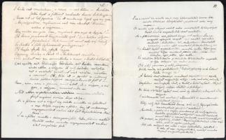 cca 1920 Telekes Béla (1873-1960) Baumgarten-díjas költő, műfordító Hídon c. verses kézirata 19 kézz...