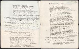 cca 1920 Telekes Béla (1873-1960) Baumgarten-díjas költő, műfordító Hídon c. verses kézirata 19 kézz...