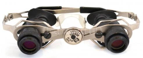 Ékszerész nagyító szemüveg, tokban