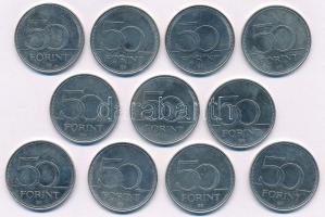 2006. 50Ft "125 éves a Magyar Vöröskereszt" (7x) + 2007. 50Ft "Római Szerződés" ...