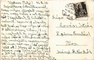 1944 Beszterce, Bistritz, Bistrita; Horthy Miklós tér, Mussolini utca, Német ip. e. épület, Volt Búz...