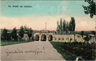 1906 Arad, vár részlete kapuval. Bloch H. kiadása / castle with gate