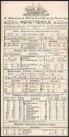1910 A "Balatontavi Gőzhajózási Részvény-Társaság" illusztrált menetrendje, kihajtható, sz...