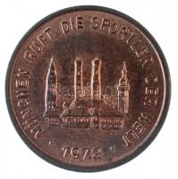 NSZK 1972. "München hívja a világ sportolóit / XX. Olimpiai Játékok München" fém zseton öt...