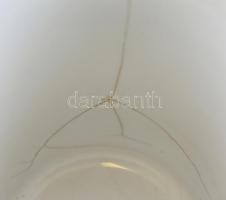 Sisi porcelán bögre, jelzett, hajszálrepedésekkel, d: 8 cm, m: 10 cm + gyümölcsös kerámia tartó, haj...