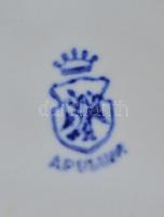 Sisi porcelán bögre, jelzett, hajszálrepedésekkel, d: 8 cm, m: 10 cm + gyümölcsös kerámia tartó, haj...