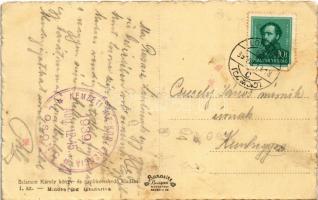 1939 Losonc, Lucenec; Evangélikus templom, belső / Lutheran church interior + "1939 Nemzeti KIE...