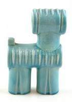 Zsolnay alapmázas csőkutya, jelzés nélkül, mázon hajszálrepedésekkel, m: 17 cm