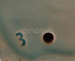 Zsolnay alapmázas csőkutya, jelzés nélkül, mázon hajszálrepedésekkel, m: 17 cm