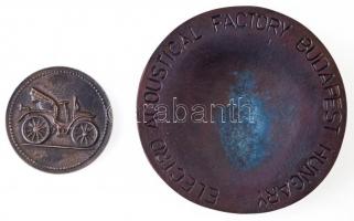 1980. "BEAG Moszkva - Electro Acoustical Factory Budapest Hungary" Br plakett, peremen szá...