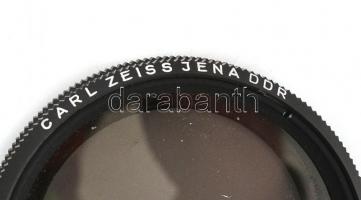 Carl Zeiss Jena DDR M49P polárszűrő, tokban, d: 6,5 cm