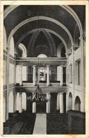 Kunhegyes, 100 éves református templom belseje 1928-ban (EK)