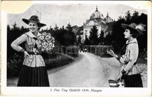 1939 I. Pax Ting Gödöllő. Az első nemzetközi leánycserkész világtalálkozó / The first Girl Guide and Girl Scout World Camp in Gödöllő s: Sávely D. (felületi sérülés / surface damage)