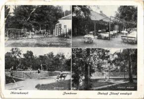 1933 Máriabesnyő (Gödöllő), Vendéglő, étterem, automobil, strand, fürdőzők, teniszpálya, sport, cserkész jamboree (EM)