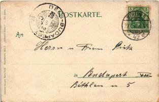 1902 Winter im Spreewalde / ice skating, winter sport. Gebrüder Grunert Künstlerkarte Serie I. &quot...