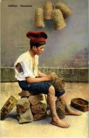 Napoli, Pescatore / Neapolitan fisher boy, Italian folklore. Ed. C. Cotini