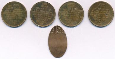 Amerikai Egyesült Államok DN "Az Egyesült Államok elnökei" emlékérem-sorozat (4db, 4xklf) ...