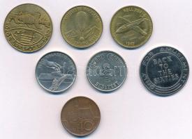 6db-os emlékérem és zseton tétel + Csehország 2013. 10K Fe T:2 6pcs of medallions ad tokens + Czech Republic 2013. 10 Korun Fe C:XF